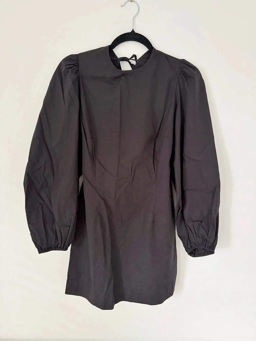 GANNI Cotton Poplin Open Back Mini Dress